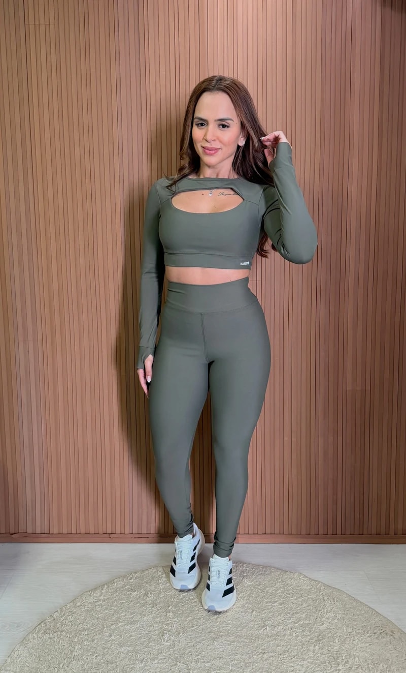 Conjunto Sara — Verde militar